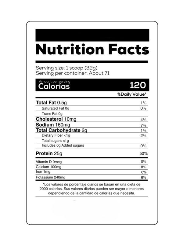 N-ISO 100% HYDROLYZED VAINILLA 5 LBS - 78 SV - Imagen 2