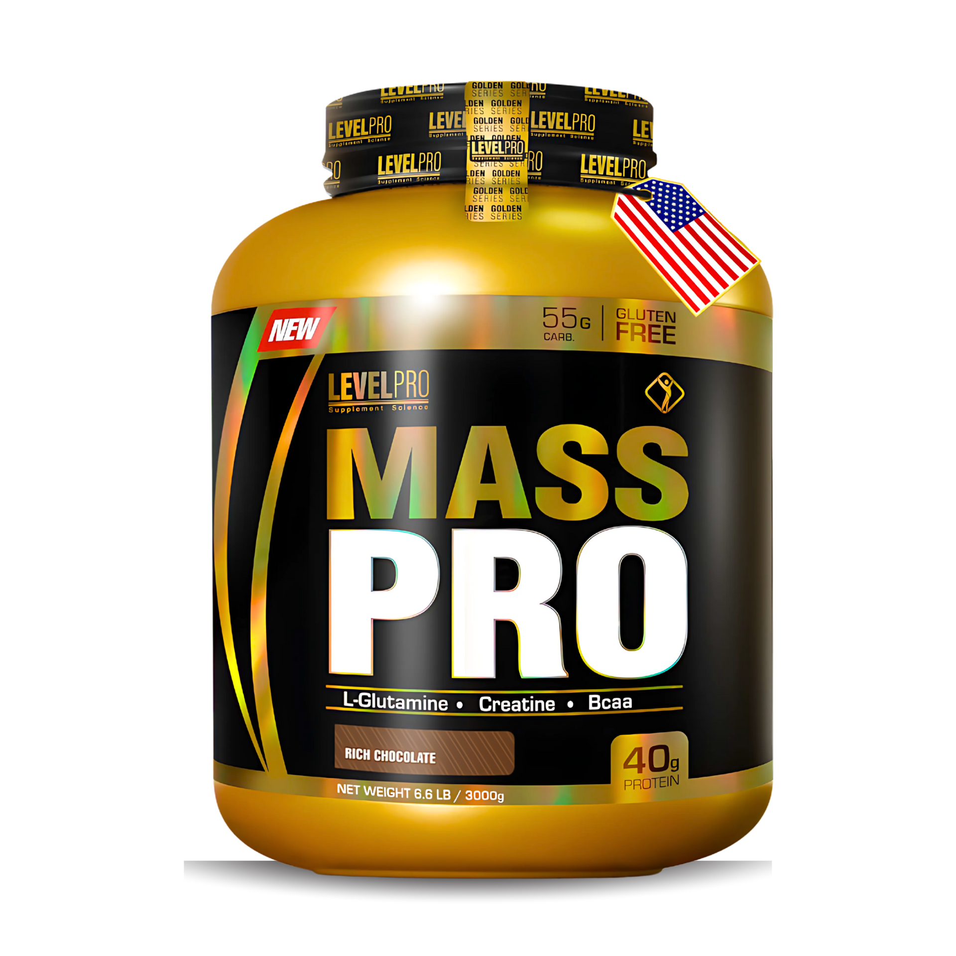 LEVEL PRO MASS PRO – RICH CHOCOLATE 6.6 LBS