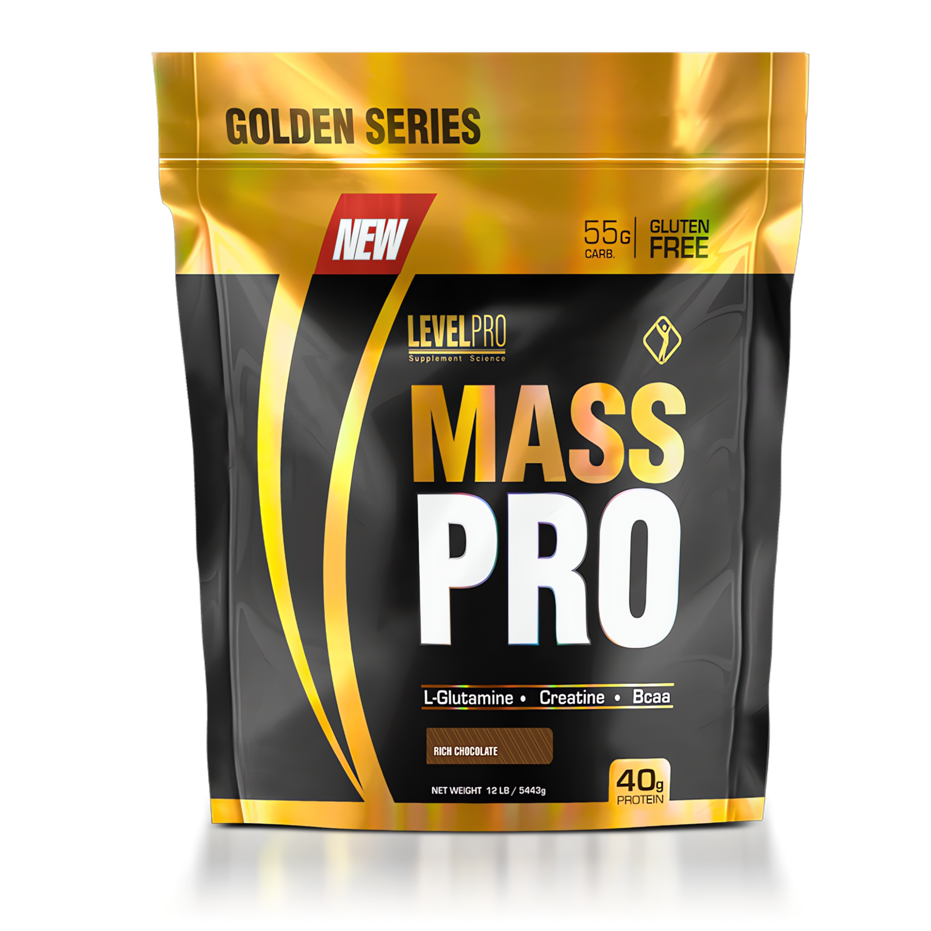 LEVEL PRO MASS PRO – RICH CHOCOLATE 12 LBS
