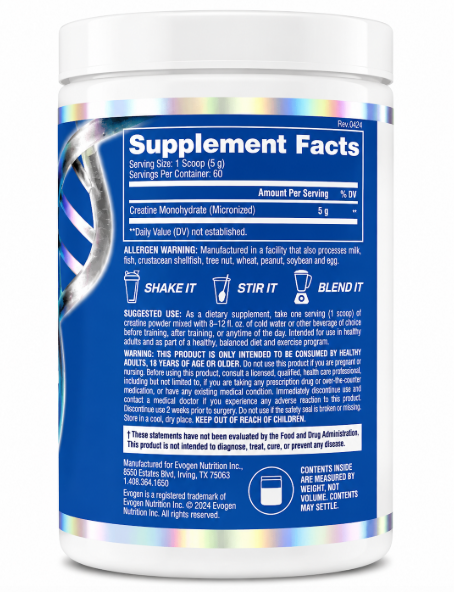 CREATINE EVOGEN 300 G - Imagen 3